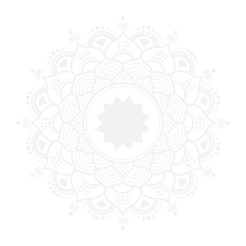 PNG Ornamental Geometric luxury mandala pattern design white