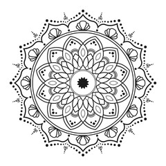 PNG Ornamental Geometric luxury mandala pattern design black
