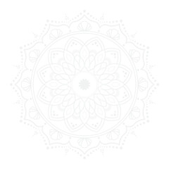 PNG Ornamental Geometric luxury mandala pattern design white