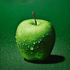 Soczyste zielone jabłko - obrazy, fototapety, plakaty