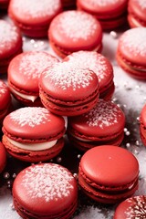 Fototapeta premium Red Christmas Macarons DelighT