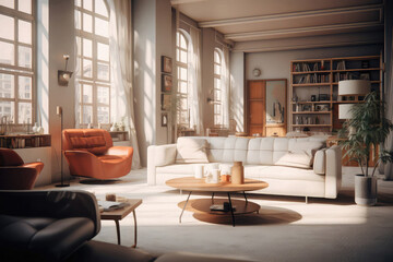 Living room in Scandinavian style