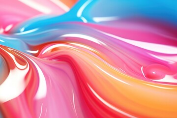 Close-up of a liquid detergent, showing a mesmerizing color gradient - obrazy, fototapety, plakaty