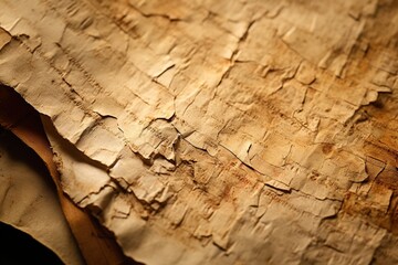 Close-up of aged paper with yellowing edges