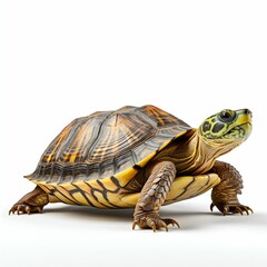Obraz premium Turtle Portrait Isolated on White Background. Generative ai