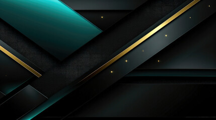  Rich Teal and Bronze Web Banner with Geometric Excellence and Sleek Design