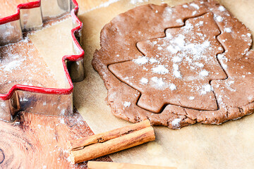 Baking Christmas cookies. Christmas cooking