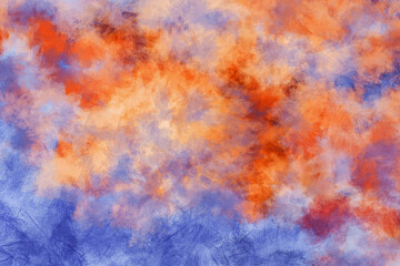 Abstract colorful grunge digital painting surface texture background