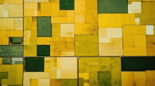 Aerial abstract view of a country agricultural landscape