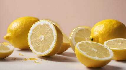A group of lemons on a table,lemons, citrus, fruit, yellow, fresh, tabletop, group, vibrant, organic, healthy, juicy, citrus fruits
