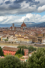 Obraz premium Photo with the panorama of the medieval city of Florence in the region of Tuscany, Italy