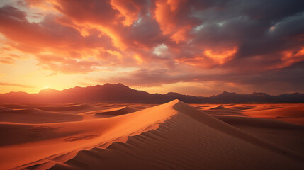 Desert AI images sunset sand dunes