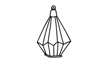 Burning candle in doodle style