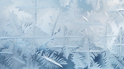  a close up of a frosted glass window with a tree in the foreground and a blue sky in the background.