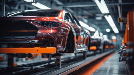 Fototapeta premium car factory assembly line