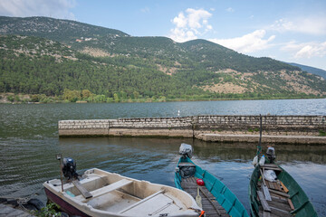 Island at Pamvotida at city of Ioannina, Epirus, Greece