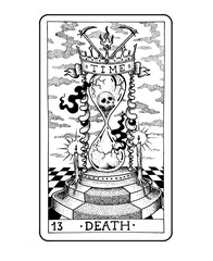 carta de tarot la muerte, arcano 13, diseño único