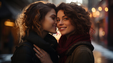 couple of women kissing, lgbt pride, diversity