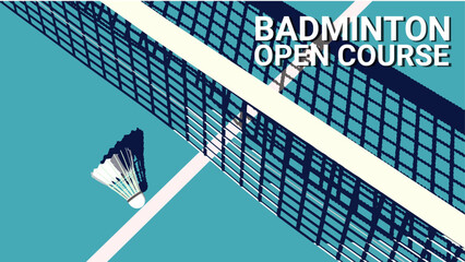 Badminton sport illustration 