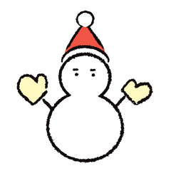 季節_冬_クリスマス_雪だるまのイラスト素材