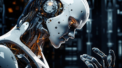 Fototapeta premium Futuristic Robots: Journey into the Future of Robotics