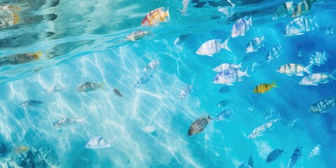 Fototapeta na wymiar Colorful underwater world with a big variety of Sealife in tropical ocean