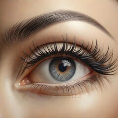 A mesmerizingly intricate portrayal of a woman's eye capturing beauty 
