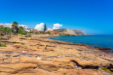 sea ​​and land of the Portuguese region of Algarve, end or beginning of the Vincentian coast