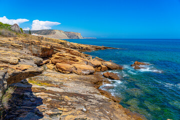 sea ​​and land of the Portuguese region of Algarve, end or beginning of the Vincentian coast