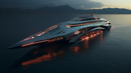 Futuristic Ship: Sailing the Future Waves