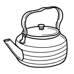 hand drawn illustration of a tea pot 