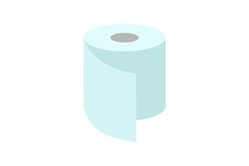 toilet paper isolated on white