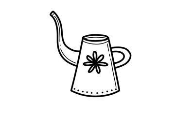 teapot illustration in doodle style