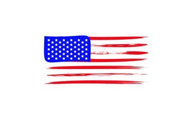 USA american flag in grange style 