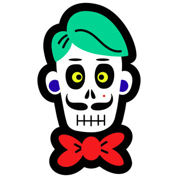 Cartoon Sugar skull 