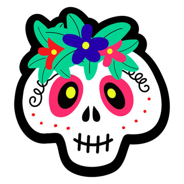 Cartoon Sugar skull 