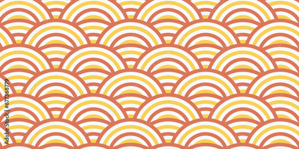 Fototapete Arch pattern. Vector pattern of alternating arches.