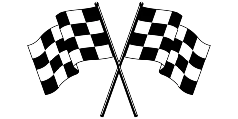 Fotobehang Formula 1 Championship, isolated flags. Checkered  flags in sports races. Formula 1 racing flags, vector and isolated. © Crashik