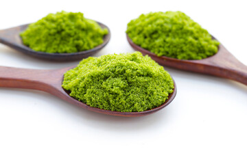 Wolffia globosa or swamp algae, water meal