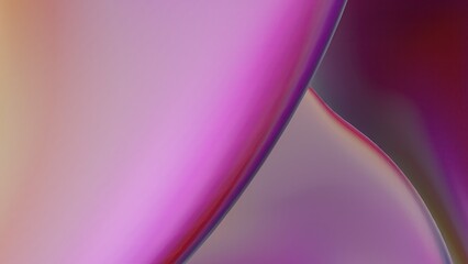 Delicate and luxurious curves created with organic Bezier curves. Abstract background of colorful, elegant and modern 3D Rendering image.
