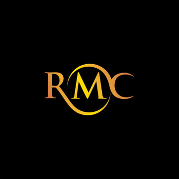 RMC typography logo design brand identity icon editable template vector royalty free images