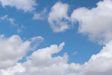 puffy cloud, dramatic skyscape. Amazing clouds on blue sky light of nature