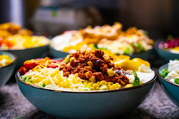 Closeup shot of a mixed salad in a bowl
