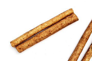 Burdock Root (Gobo) on white background.