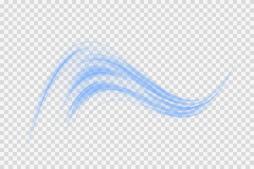 Luminous blue lines png of speed. Format PNG. Light glowing effect png. Abstract motion lines. Light trail wave, fire path trace line, car lights, optic fiber and incandescence curve twirl - obrazy, fototapety, plakaty