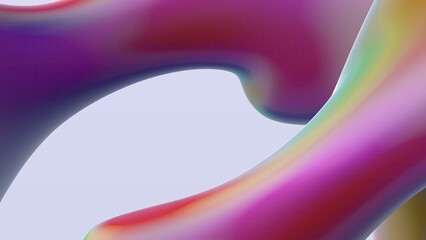 Modern art drawn with organic Bezier curves Abstract background of colorful Elegant Modern 3D Rendering image