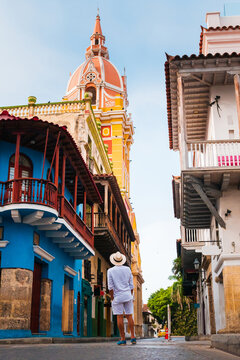 tourist in cartagena de indias colombia