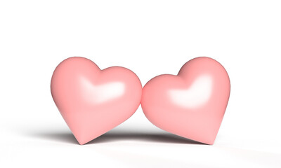 love heart shape pink color twin two object icon symbol decoration happy valentine day 14 fourteen date love valentine icon celebration wedding just married holiday vacation celebration art gift set