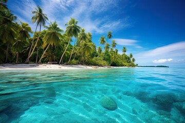Obraz premium Serene Azure Lagoon: Tropical Paradise