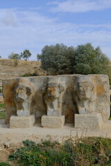 The Hittite spring sanctuary of Eflatun Pinar lies about 100 kilometres west of Konya close to the lake of Beysehir in a hilly